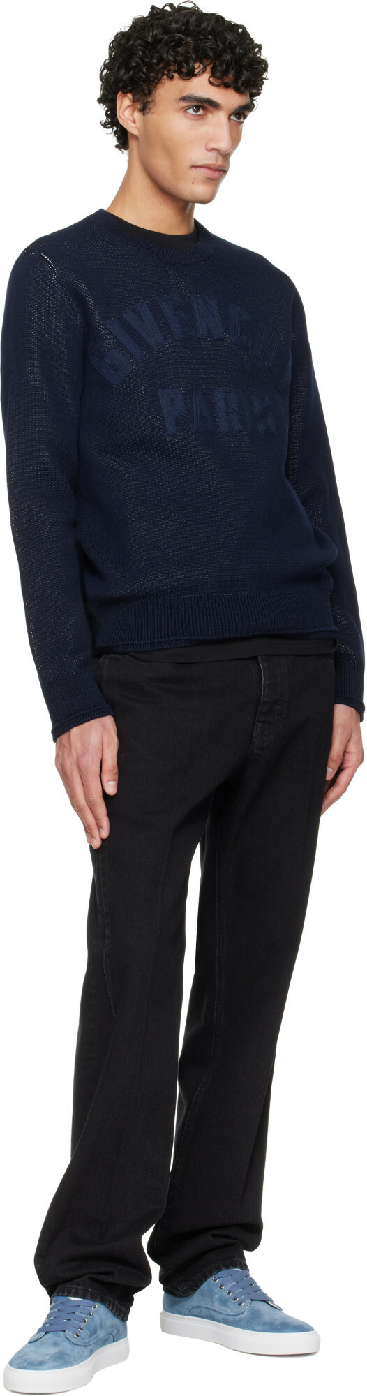 Givenchy Navy Crewneck Sweater