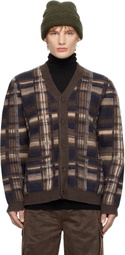 Holzweiler Brown Covert Check Cardigan