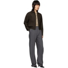 Eftychia Beige Rib Deep Polo Cardigan