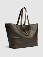 AMI PARIS Midi Maxi Smooth Leather Tote Bag