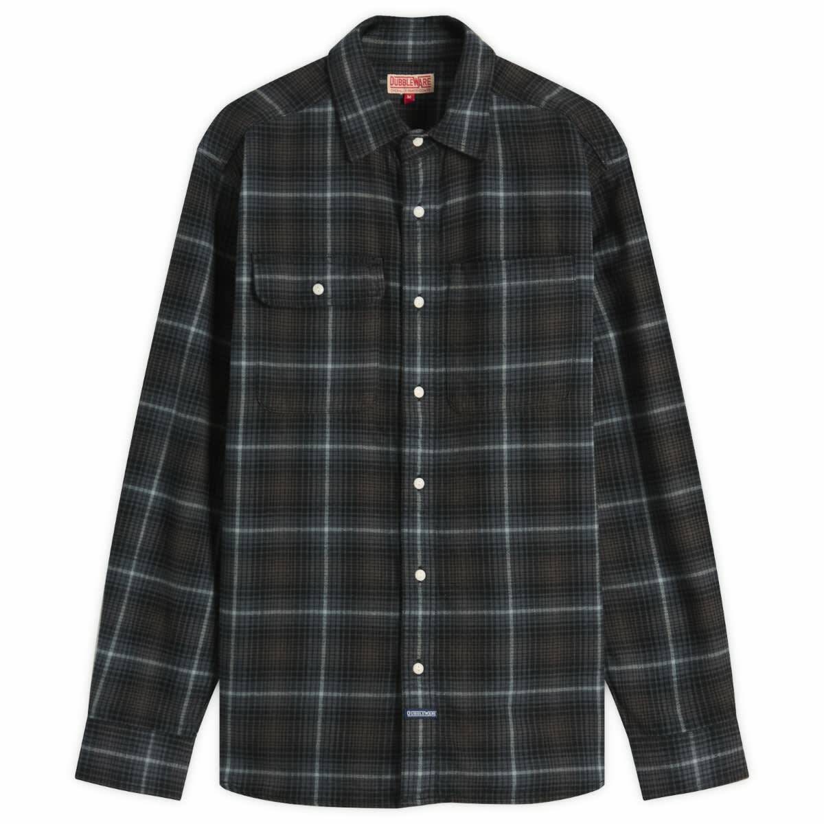 Dubbleware Men's Heritage Check Work Shirt in Brown