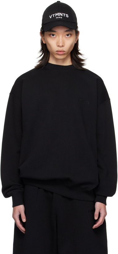 Photo: VTMNTS Black Embroidered Sweatshirt