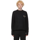 Jil Sander Black Wool and Silk Metal Decoration Sweater