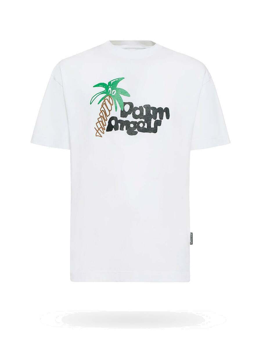 Tシャツ・カットソー PALM ANGELS Men T-shirt White PMAA089C99JER003 0110 PALM ANGELS: T-shirt men - White | Palm Angels t-shirt