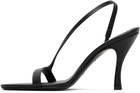 Loulou de Saison Black Arwa High Heeled Sandals