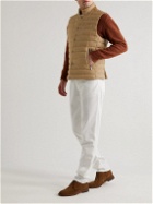 Ralph Lauren Purple label - Whitwell Quilted Wool, Linen and Cotton-Blend Tweed Down Gilet - Brown