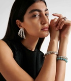 Ananya Scatter 18kt white gold hoop earrings with pearls and diamonds