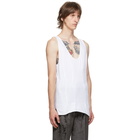 Sulvam White Darts Tank Top