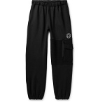 McQ Alexander McQueen - Panelled Logo-Embroidered Loopback Cotton-Blend Jersey Sweatpants - Black