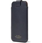 Smythson - Panama Cross-Grain Leather iPhone 8 Case - Midnight blue