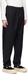 MM6 Maison Margiela Black Drawstring Trousers