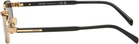 Prada Eyewear Gold Rectangle Sunglasses
