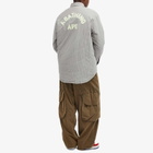 A Bathing Ape Women's Check Padded Shirt Jacket in Gray 