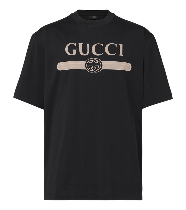 Photo: Gucci Interlocking G printed cotton jersey T-shirt