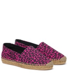 Saint Laurent Leopard-print canvas espadrilles