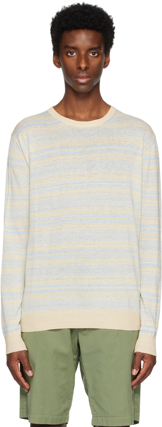 ASPESI Beige Striped Sweater Aspesi