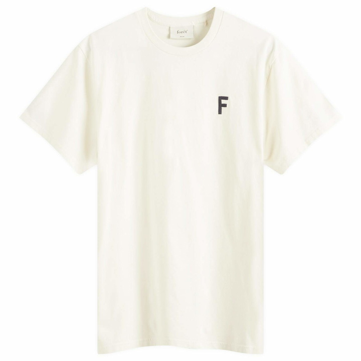 Photo: Foret Men's Ponder Logo T-Shirt in Cloud