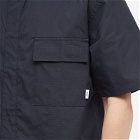 WTAPS Men's 2 2 Pocket Short Sleeve Ripstop Shirt in Navy
