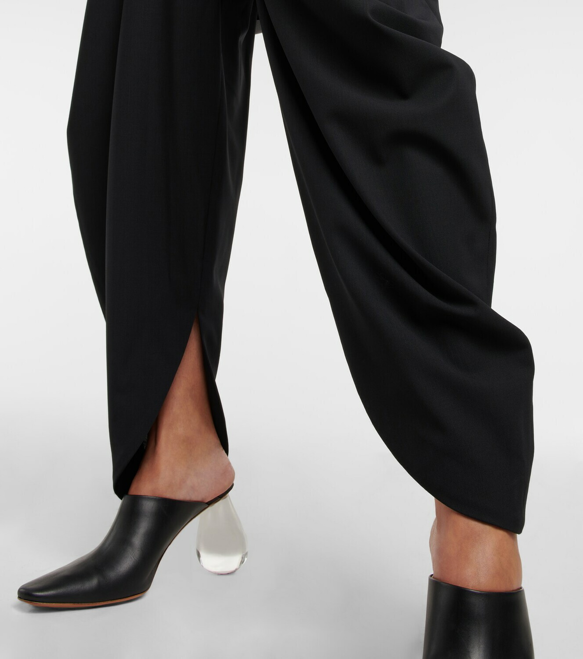 Loewe High-rise draped wool pants Loewe Loewe High-rise draped wool pants Loewe