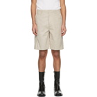 System Beige Faux-Suede Shorts