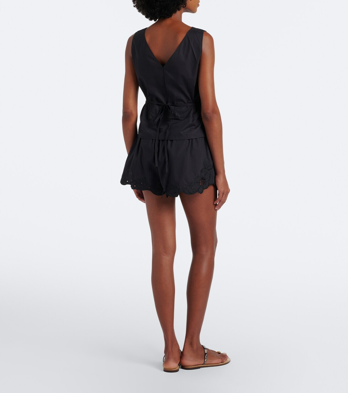 SIR Klara emboirdered cotton shorts