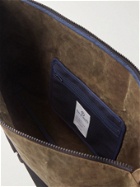 BLEU DE CHAUFFE - Baston Leather-Trimmed Cotton-Canvas Messenger Bag