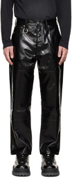 Études Black Corner Coated Trousers