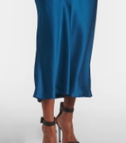 The Sei One-shoulder silk satin maxi dress