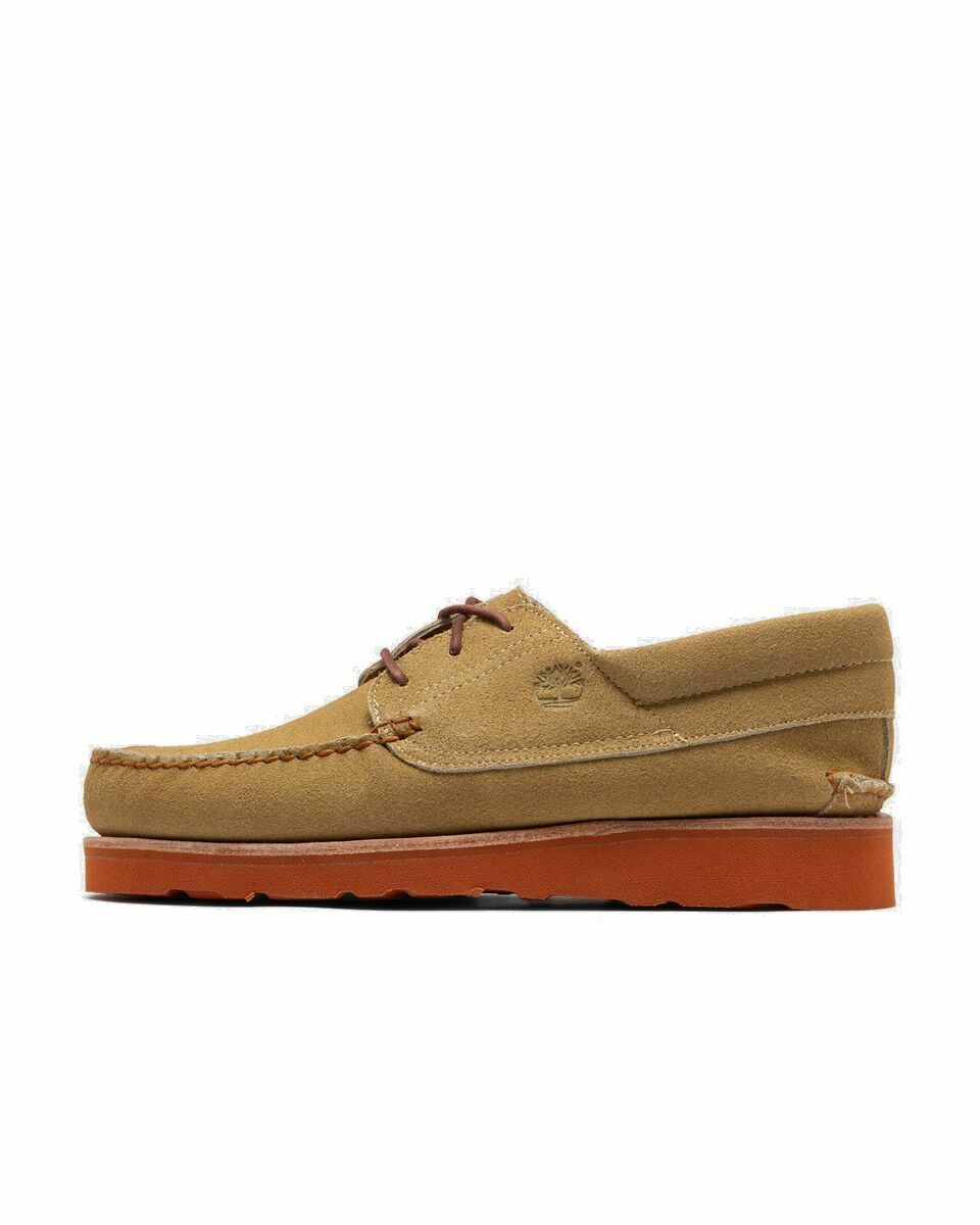 Photo: Timberland 3 Eye Wedge Vibram Lace Up Shoe Light Beige - Mens - Casual Shoes