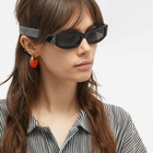 Sunnei Women's Sunglasses With Rubber Logo Band in Black