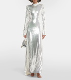 Rotate Birger Christensen Sequined high-neck maxi dress