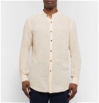Tod's - Grandad-Collar Slub Linen Shirt - Men - Ivory