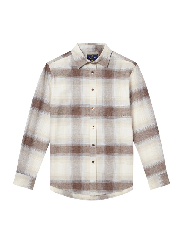Photo: Portuguese Flannel - Pantine Checked Cotton-Flannel Shirt - Neutrals