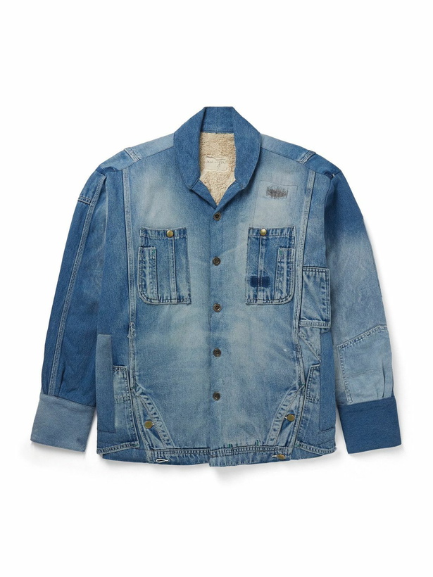 Photo: Greg Lauren - Patchwork Denim Overshirt - Blue