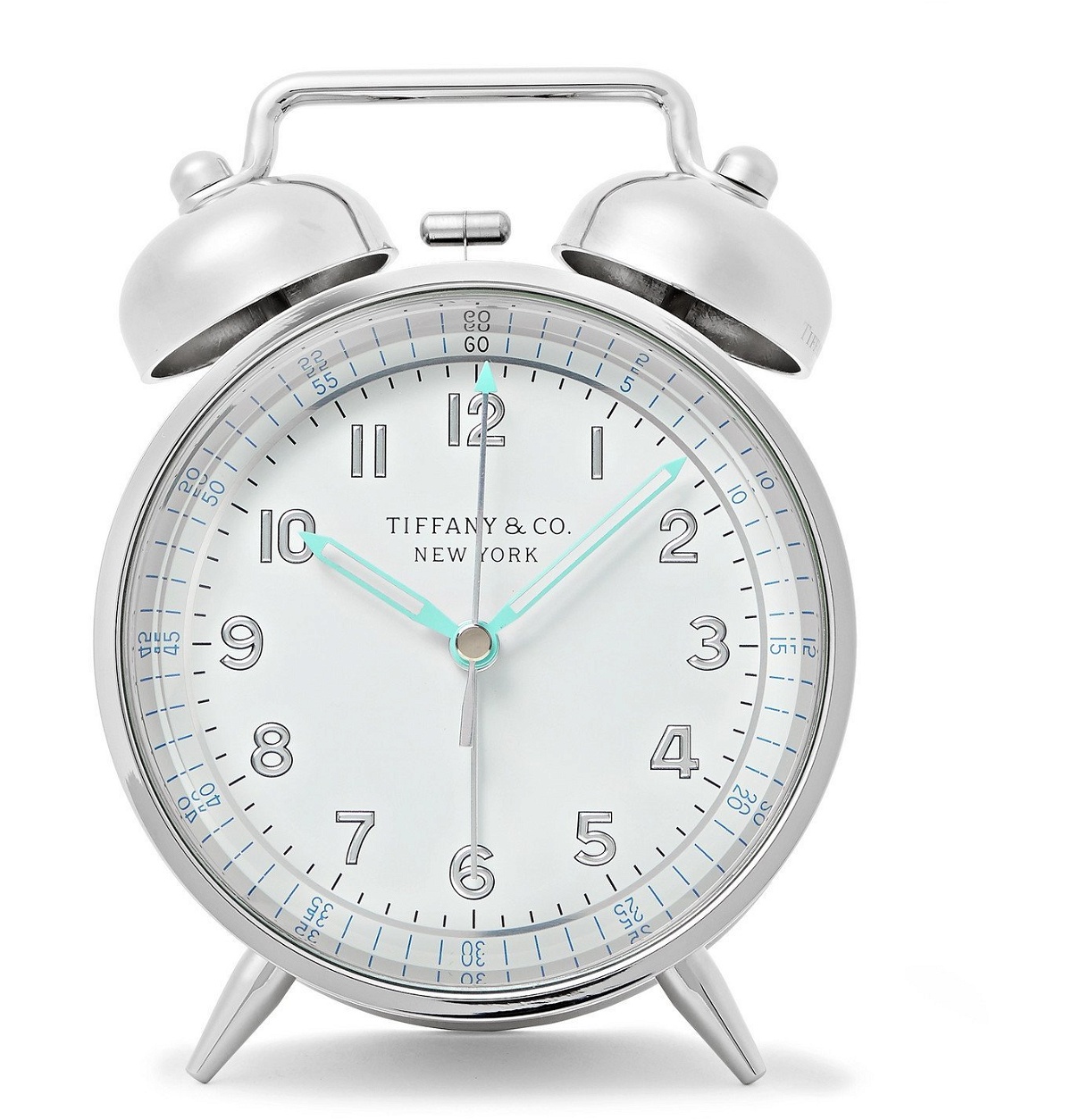 Photo: Tiffany & Co. - Everyday Objects Nickel Twin-Bell Alarm Clock - Silver