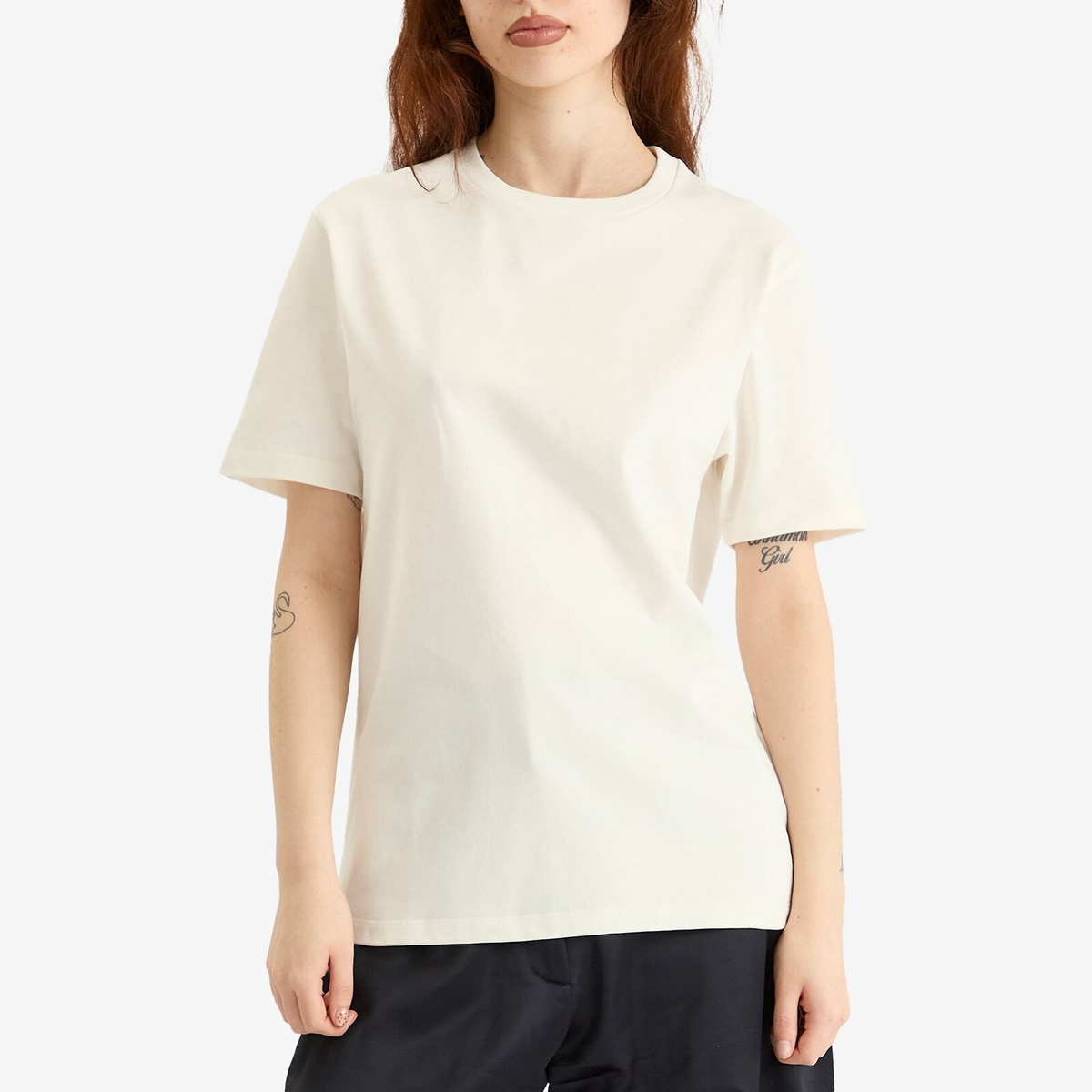 Jil Sander+ Women's Back Patch T-Shirt in Porcelain
