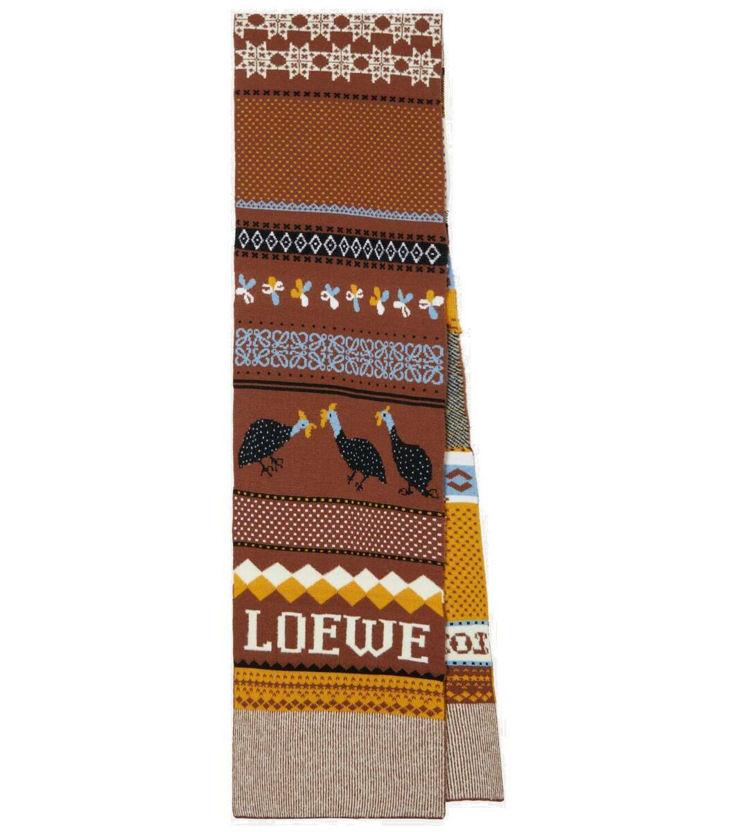 Loewe x Suna Fujita jacquard wool-blend scarf Loewe
