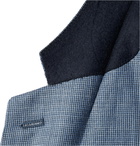 Kingsman - Blue Wool and Silk-Blend Puppytooth Blazer - Blue