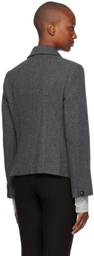 UMBER POSTPAST Gray Wool Four-Button Jacket
