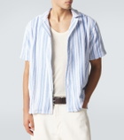Orlebar Brown Howel striped cotton toweling shirt