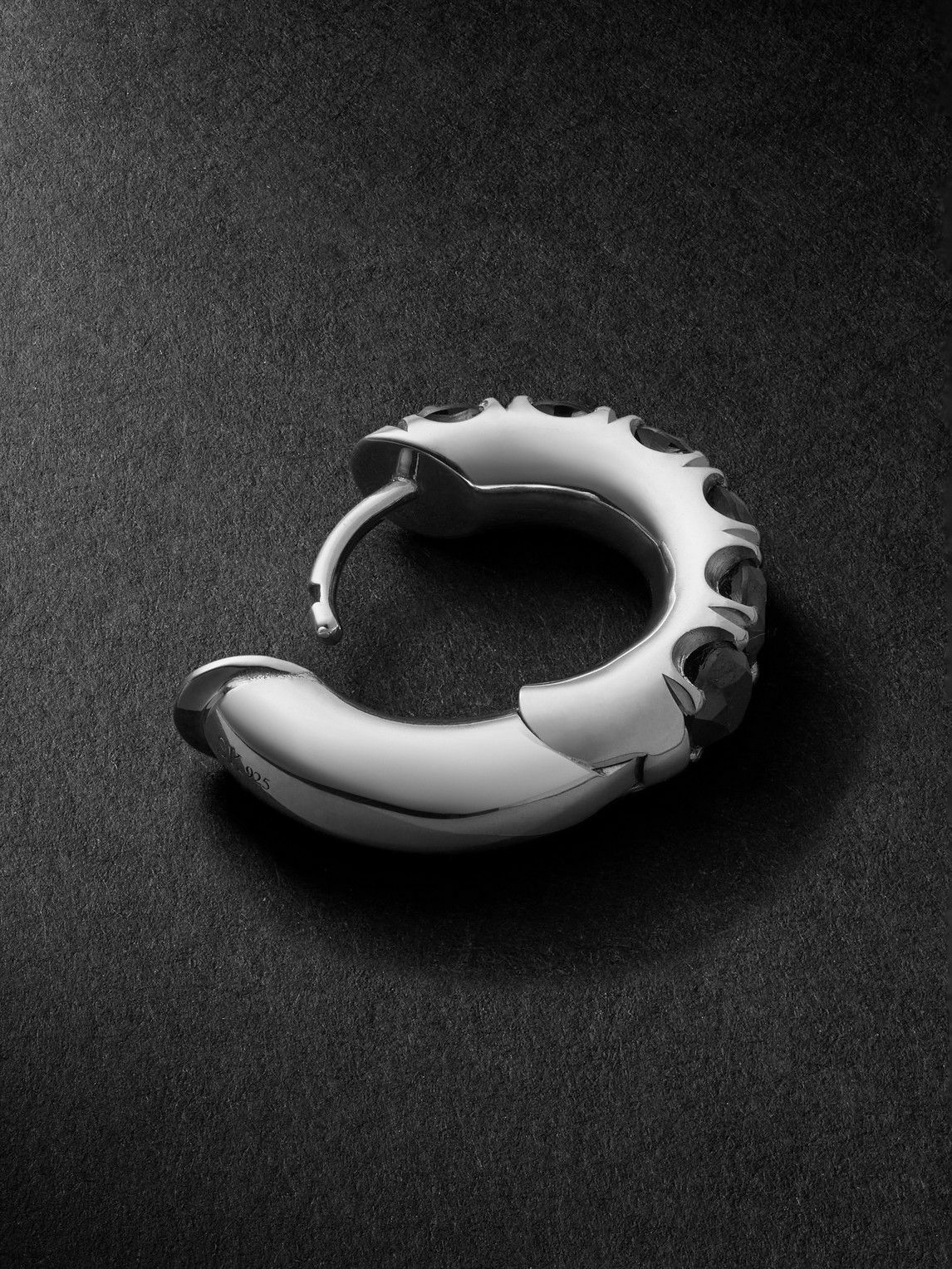 Spinelli Kilcollin - Mini Macro Sterling Silver Diamond Single Hoop Earring