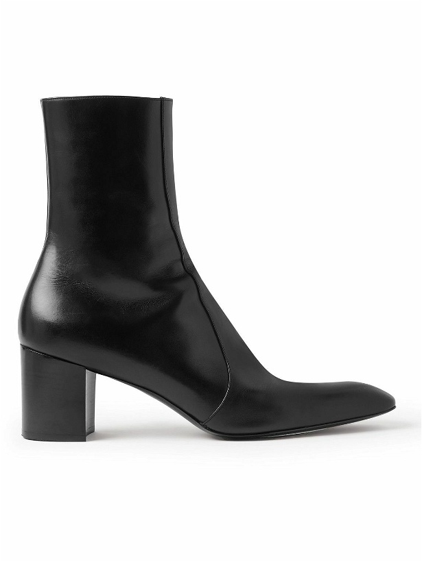 Photo: SAINT LAURENT - XIV Leather Chelsea Boots - Black