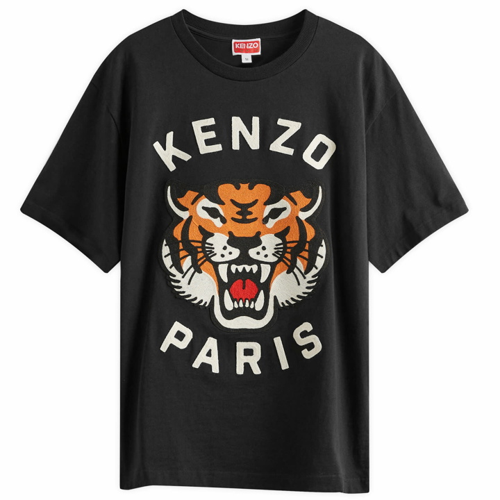 Photo: Kenzo Men's Lucky Tiger Embroidered T-Shirt in Black