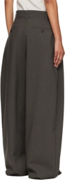 Studio Nicholson Taupe Belted Round Leg Trousers