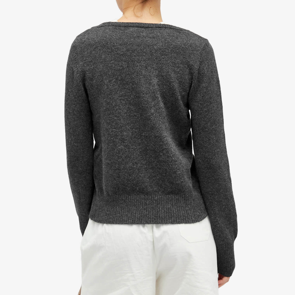 Deiji Studios Women's Asymmetric Knit Cardigan in Charcoal
