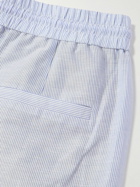 Loro Piana - Akanko Straight-Leg Striped Linen and Cotton-Blend Poplin Trousers - Blue