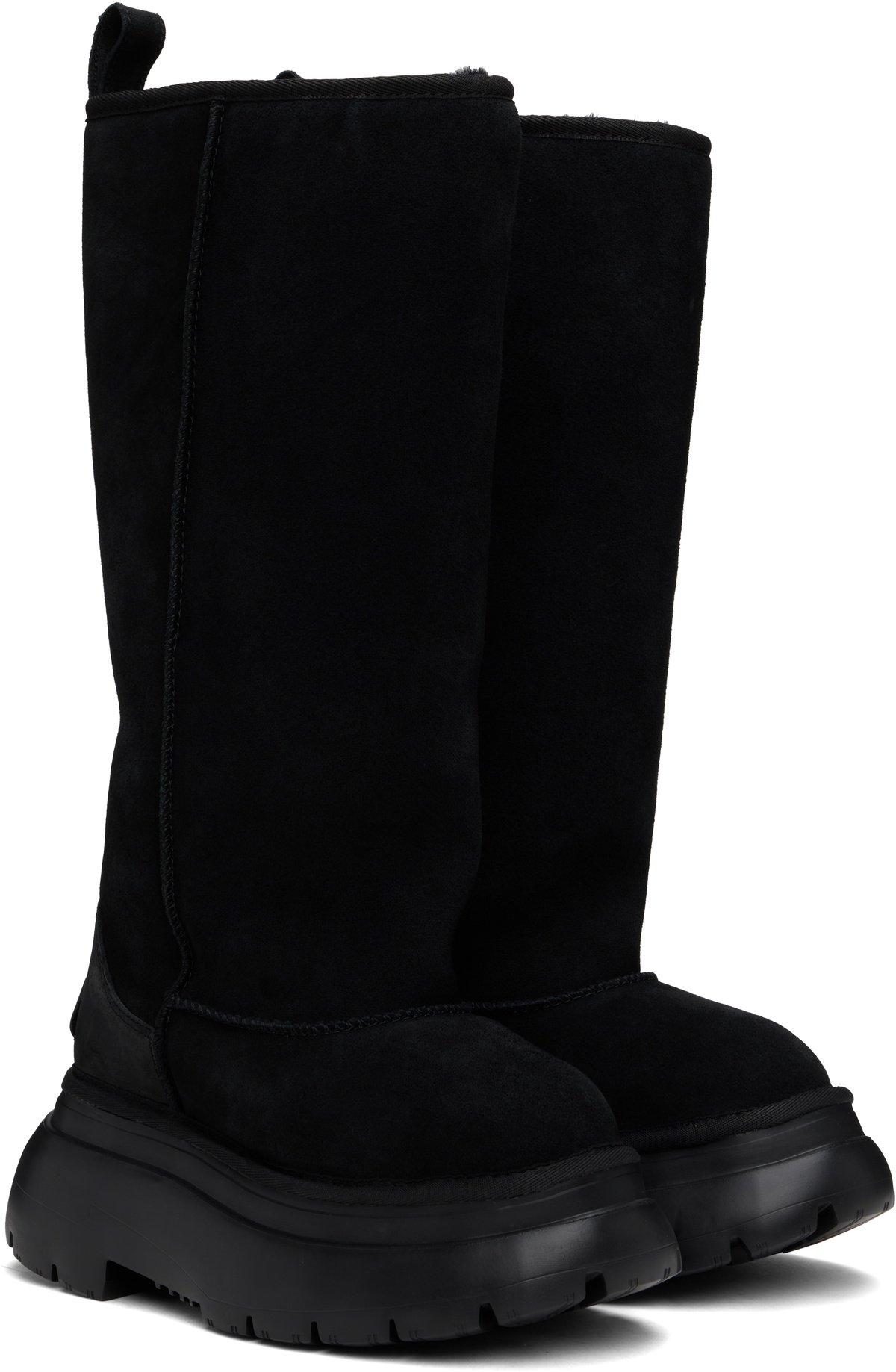 R13 Black Tall Chunky Shearling Boots