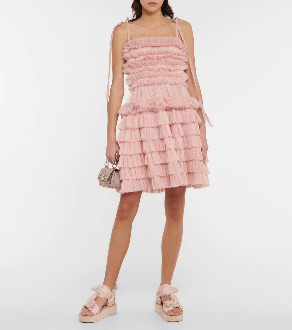 REDValentino Point d'esprit tulle minidress
