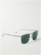 Mr Leight - Owsley S Aviator-Style Brushed Silver-Tone Sunglasses