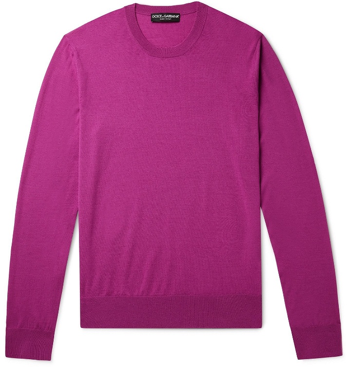 Photo: DOLCE & GABBANA - Wool Sweater - Purple